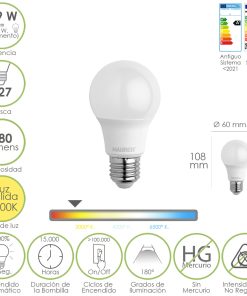 Bombilla Led Filamento Globo Mini Rosca E14. 4,5 Watt. Equivale A 40 Watt. Luz Cálida (2700º K.) 470 Lumenes.