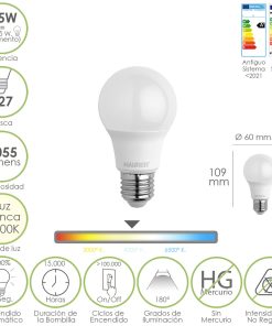 Bombilla Led Estandar Rosca E27. 9.5 Watt. Equivale A 75 Watt. 1055 Lumenes. Luz Neutra (4000º K.)