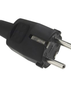 Clavija / Enchufe Toma Tierra Goma 4,8 mm. Negro (Industrial)