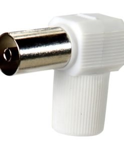 Conector Tv Hembra Acodado 9,5 mm.