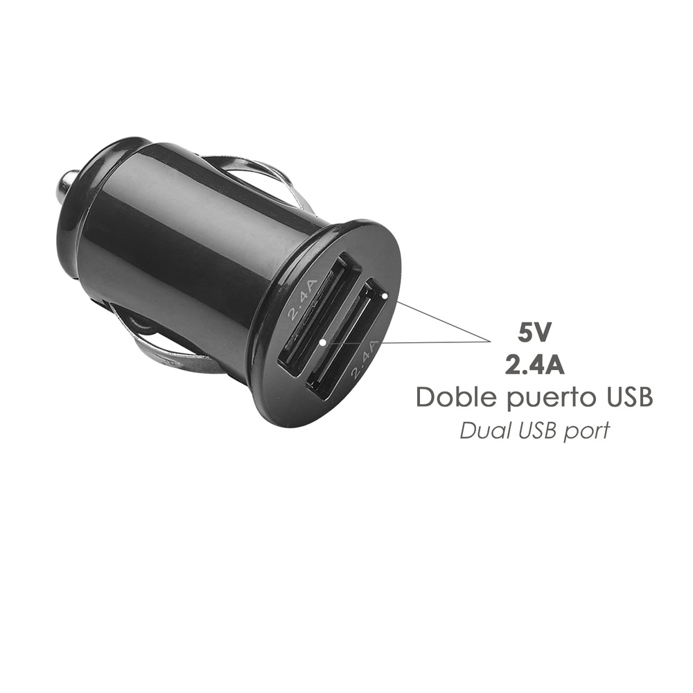 Cargador Coche USB Dos Tomas 2.1 Amperios. 5 V. Adaptador Enchufe USB Cargador USB de Pared, Android, Iphone, Smartphones - Imagen 3