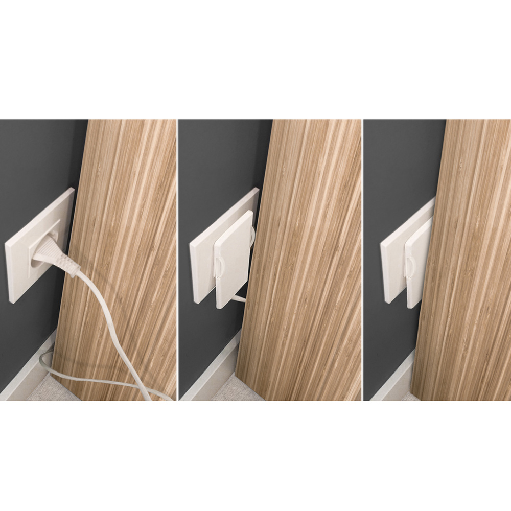 Clavija Enchufe Ultraplano 7 mm. con Asas De Extraccion 16 A - 250 V. Tras Muebles, 3 Cables, Toma Schuko - Imagen 4