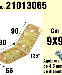 Soporte Para Madera Ángulo  65x90x90 mm./135°