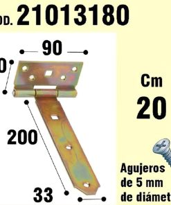 Soporte Para Madera Bisagra Bicromatado 200 mm.