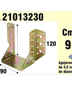 Soporte Para Madera Alas Exteriores bicromatado  90 mm.