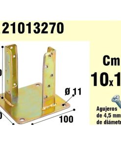 Soporte Para Madera Anclaje Bicromatado 100 mm.