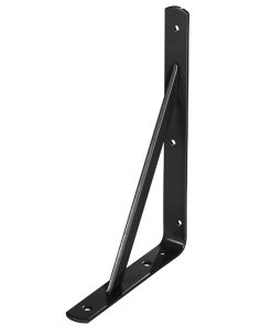 Palomilla Wolfpack Con Refuerzo Negra 300x200 mm.