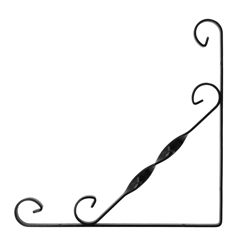 Palomilla Ornamental Reforzada Color Negro 250x250 cm. Palomilla Estante, Soporte Estanteria Escuadra Leja - Imagen 2