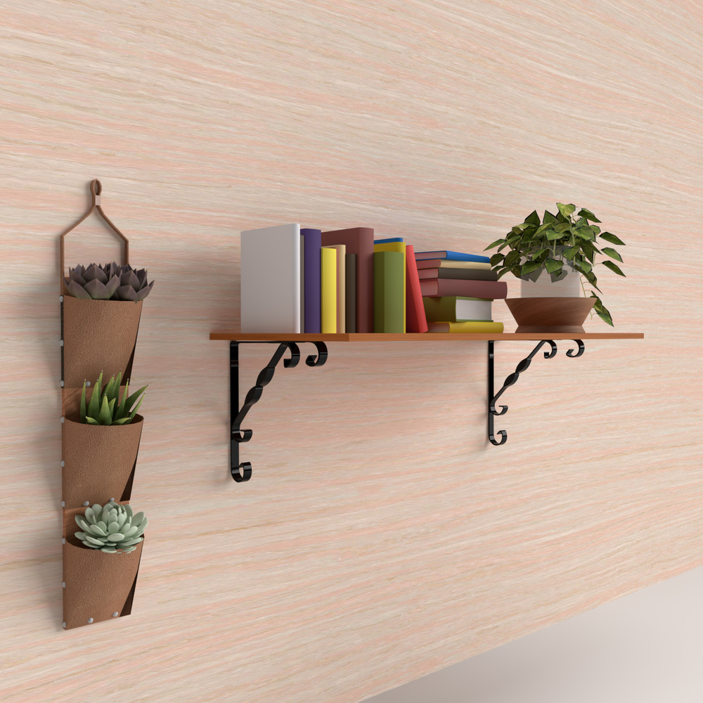 Palomilla Ornamental Reforzada Color Negro 250x250 cm. Palomilla Estante, Soporte Estanteria Escuadra Leja - Imagen 5