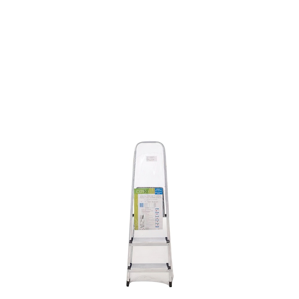 Oryx Escalera Aluminio 3 Peldaños Plegable, Uso doméstico, Antideslizante, Ligera y Resistente - Imagen 2