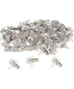 Soporte de Plastico Con Anclaje Metalico 5 Ø mm. Para Estanterias / Estantes (Caja 100 Unidades)